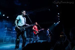 Live band shot playing on stage