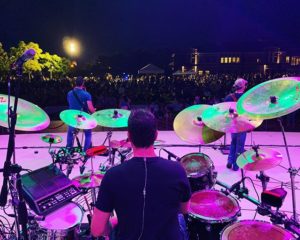 Aaron’s view from Romeoville this past Weds . . . . #romeoville #romeofest #coverband